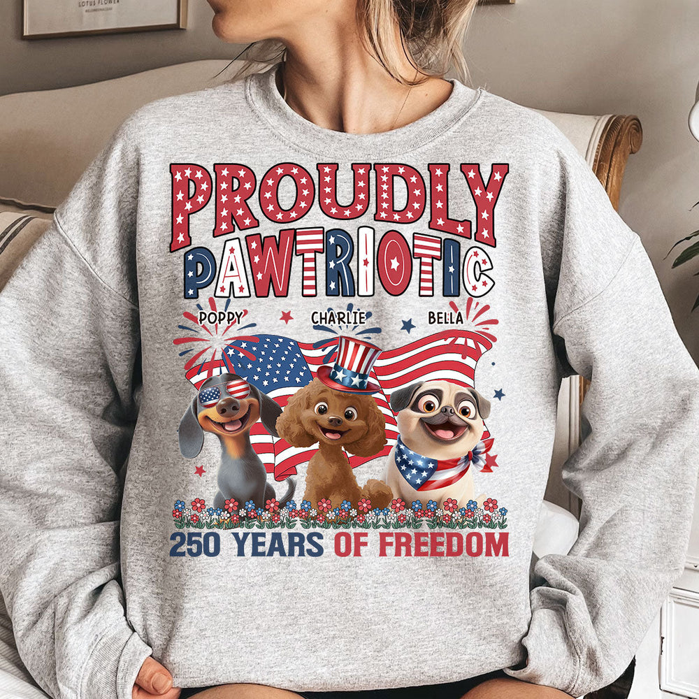 Proudly Pawtriotic - 250 Years Of Freedom - Personalized Shirt