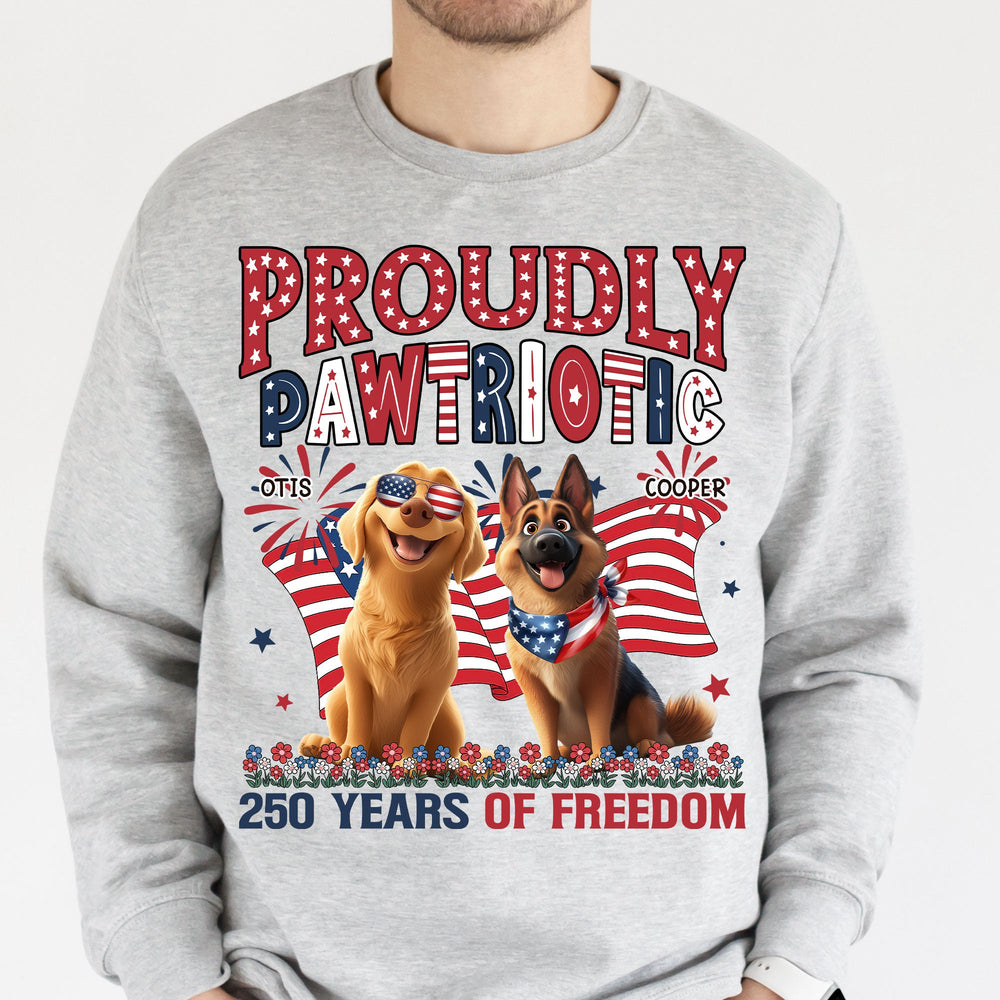 Proudly Pawtriotic - 250 Years Of Freedom - Personalized Shirt