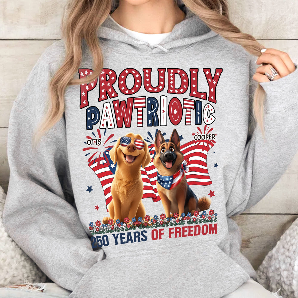 Proudly Pawtriotic - 250 Years Of Freedom - Personalized Shirt