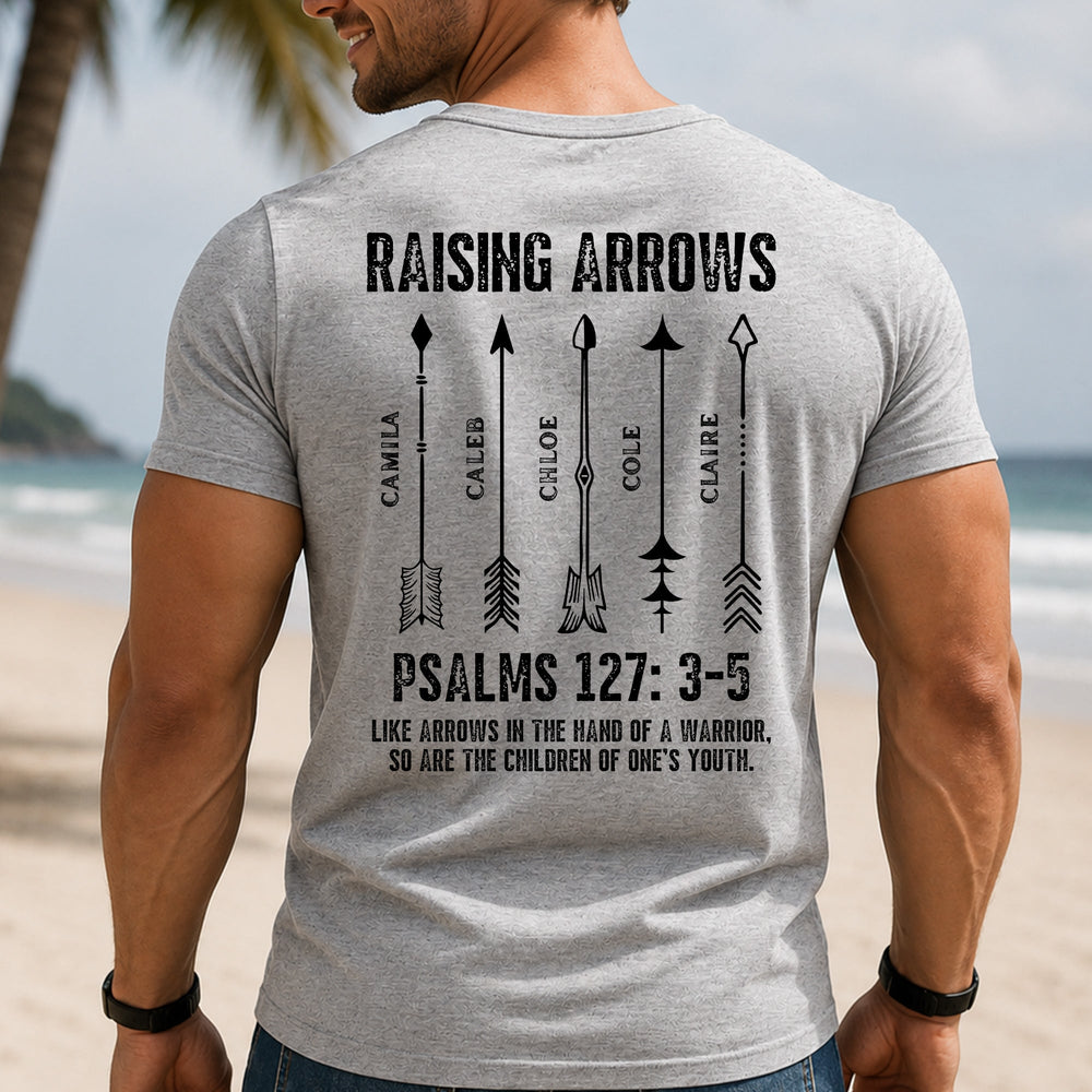 Raising Arrows Christian Dad Kids' Names - Personalized Shirt