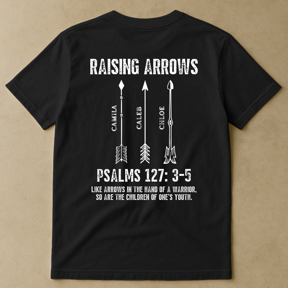 Raising Arrows Christian Dad Kids' Names - Personalized Shirt