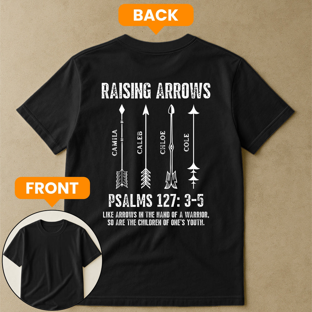 Raising Arrows Christian Dad Kids' Names - Personalized Shirt
