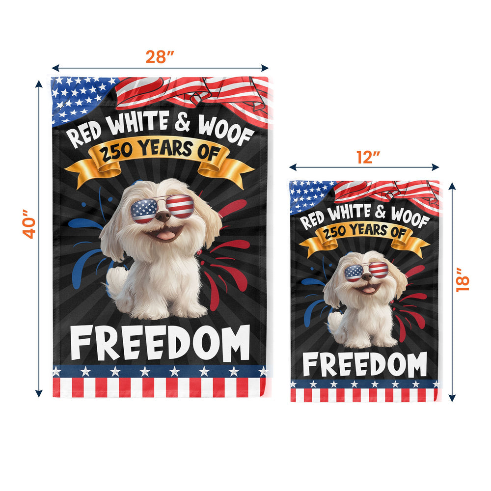 Red White & Woof - Personalized Flag
