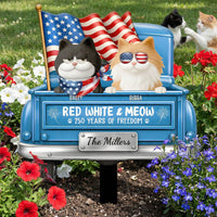 Red White Woof 250 Years Of Freedom - Personalized Metal Garden Stake