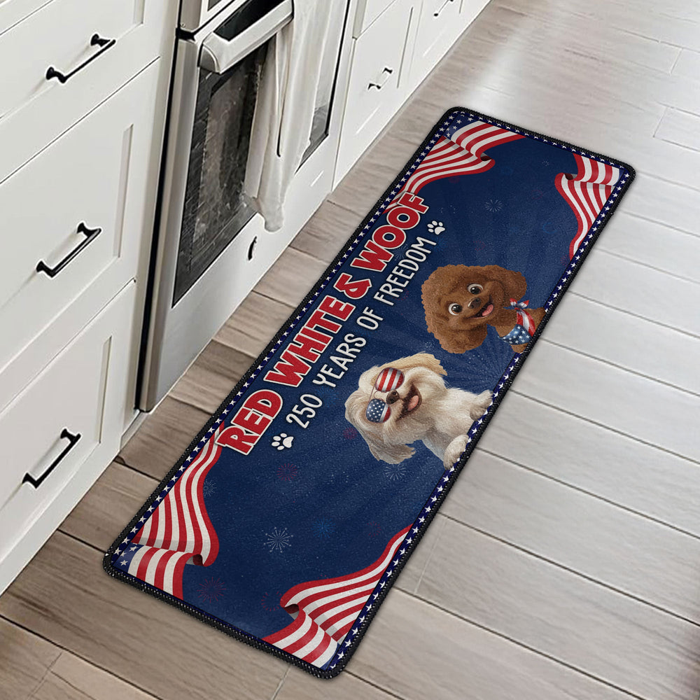 Red White & Woof 250 Years Of Freedom - Personalized Runner Rug