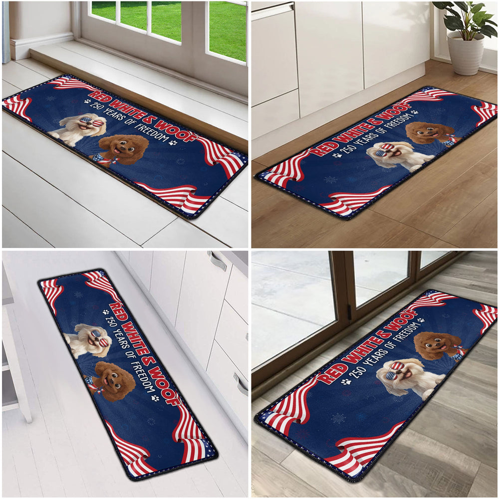 Red White & Woof 250 Years Of Freedom - Personalized Runner Rug