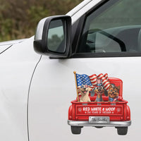 Red White & Woof - Personalized Bumper Sticker
