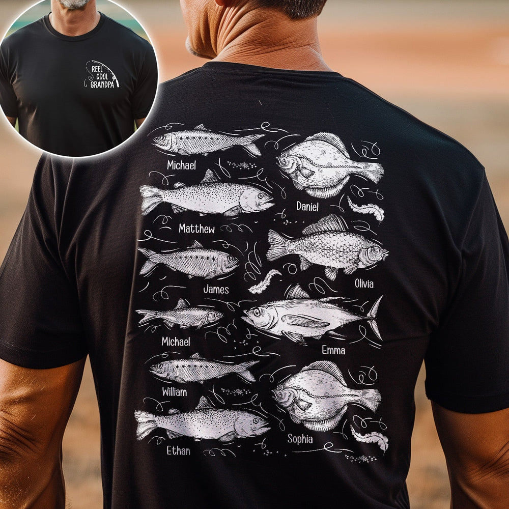 Father's Day Gifts, Reel Cool Grandpa - Personalized Shirt