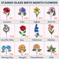 Remember I Love You Mom - Custom Glass Flower