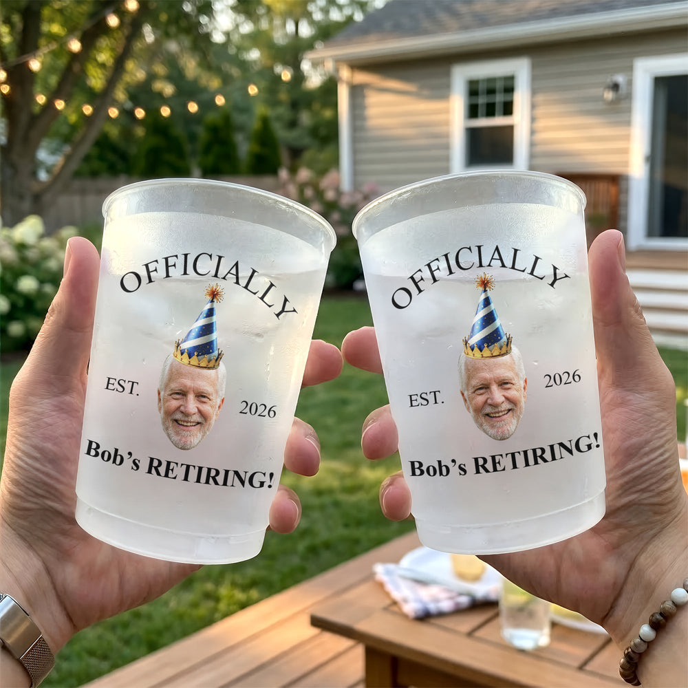 Retirement Cup Party For Coworkers, Family, Friends - Personalized Cups