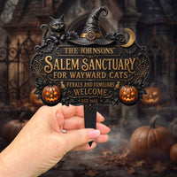 Personalized Salem Sanctuary For Wayward Cats Metal Garden Stake