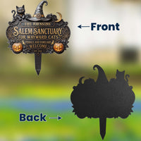 Personalized Salem Sanctuary For Wayward Cats Metal Garden Stake