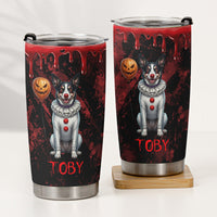 Scary Halloween Clown Gift For Pet Lover - Personalized Tumbler