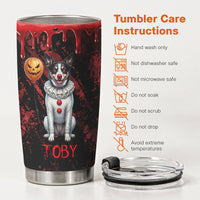Scary Halloween Clown Gift For Pet Lover - Personalized Tumbler