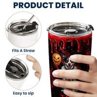 Scary Halloween Clown Gift For Pet Lover - Personalized Tumbler