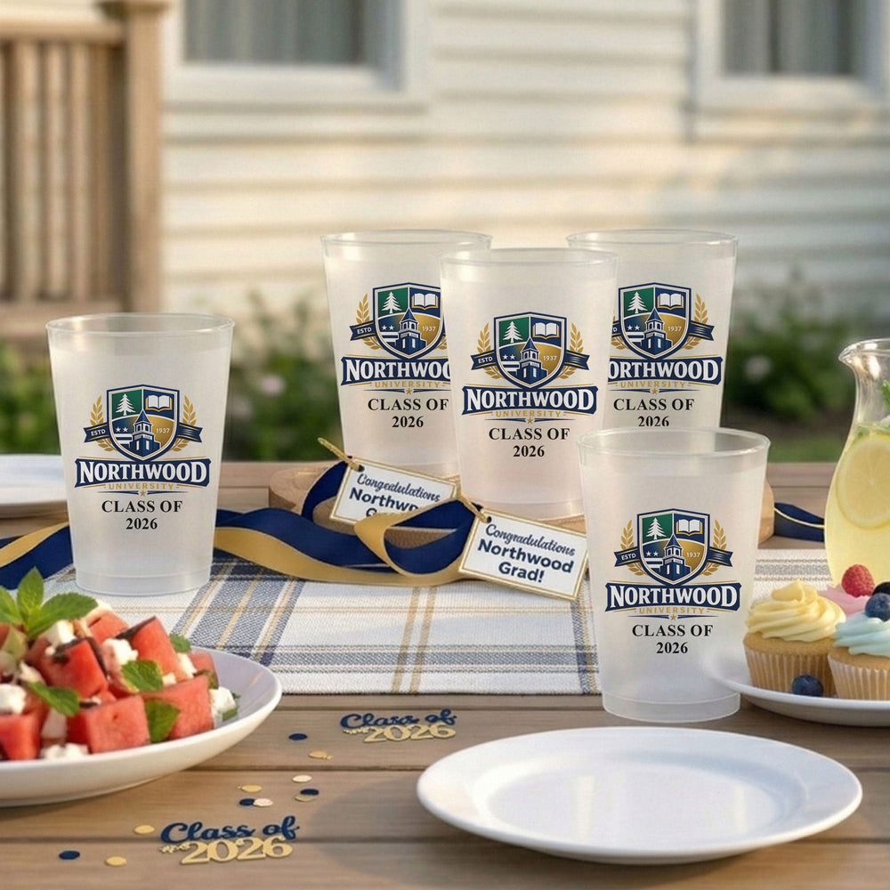School Logo Custom Photo Graduation Party - Personalized Cups