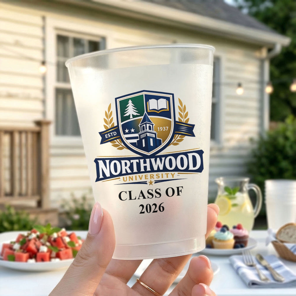 School Logo Custom Photo Graduation Party - Personalized Cups
