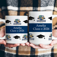 School Logo, High School Logo, Club Logo Graduation Photo - Personalized Mug