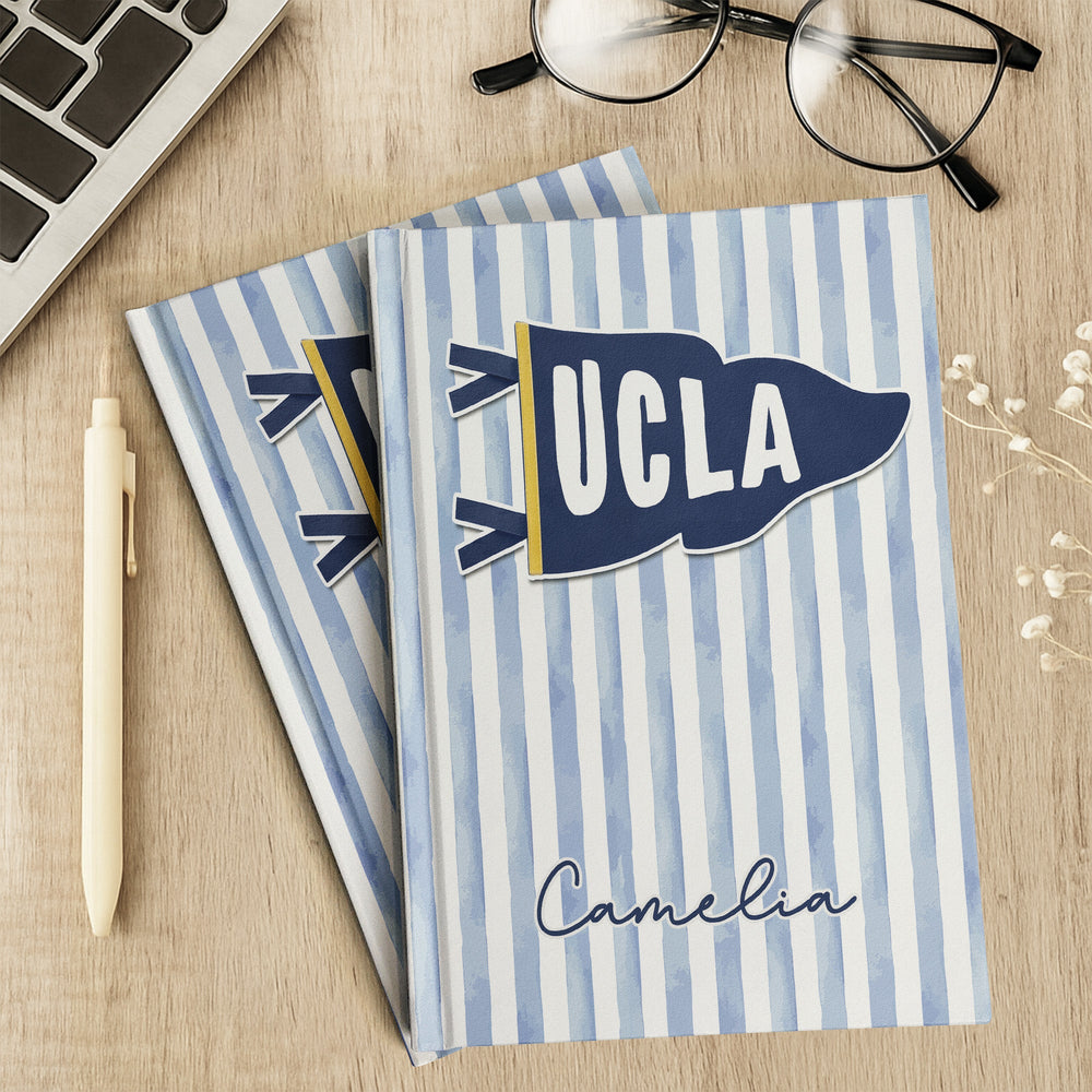 School Pennant Flag - Personalized Journal | Custom School Spirit Gift