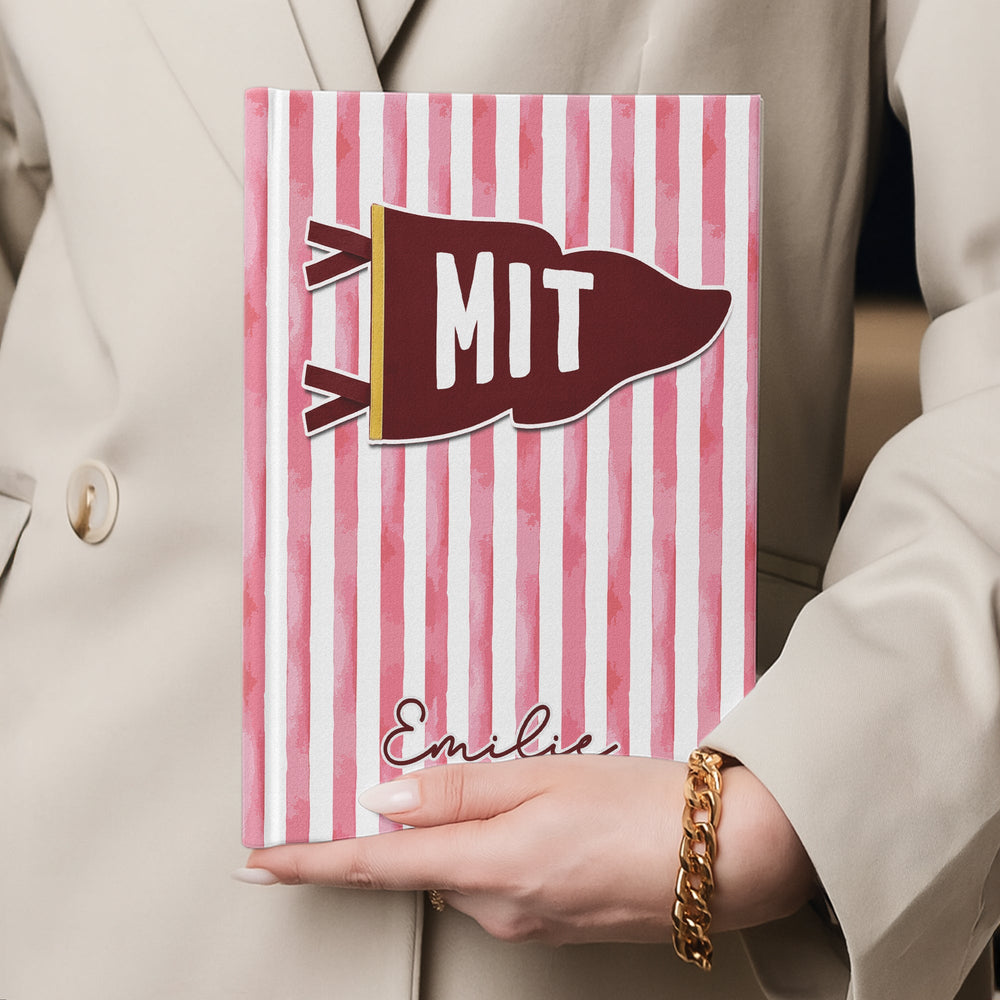 School Pennant Flag - Personalized Journal | Custom School Spirit Gift