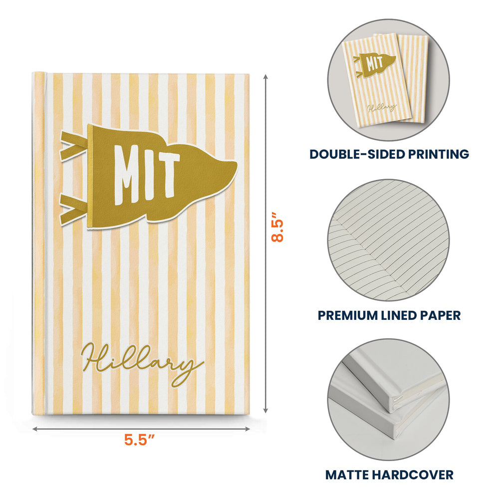 School Pennant Flag - Personalized Journal | Custom School Spirit Gift