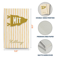 School Pennant Flag - Personalized Journal | Custom School Spirit Gift
