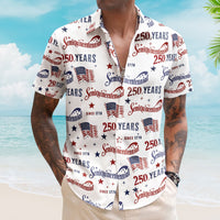 Semiquincentennial USA 250Th Anniversary Retro Flag - Personalized Hawaiian Shirt
