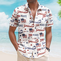 Semiquincentennial USA 250Th Anniversary Retro Flag - Personalized Hawaiian Shirt