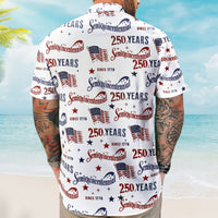 Semiquincentennial USA 250Th Anniversary Retro Flag - Personalized Hawaiian Shirt
