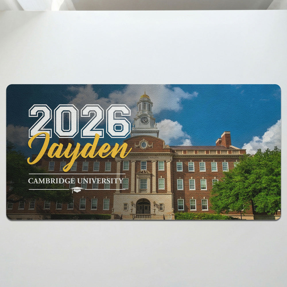 Senior Custom Photo, University Portrait, College Portrait, High School Portrait - Personalized Desk Mat