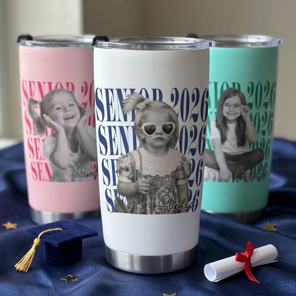 Senior Custom Vintage Photo - Personalized Tumbler