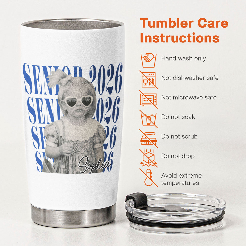 Senior Custom Vintage Photo - Personalized Tumbler