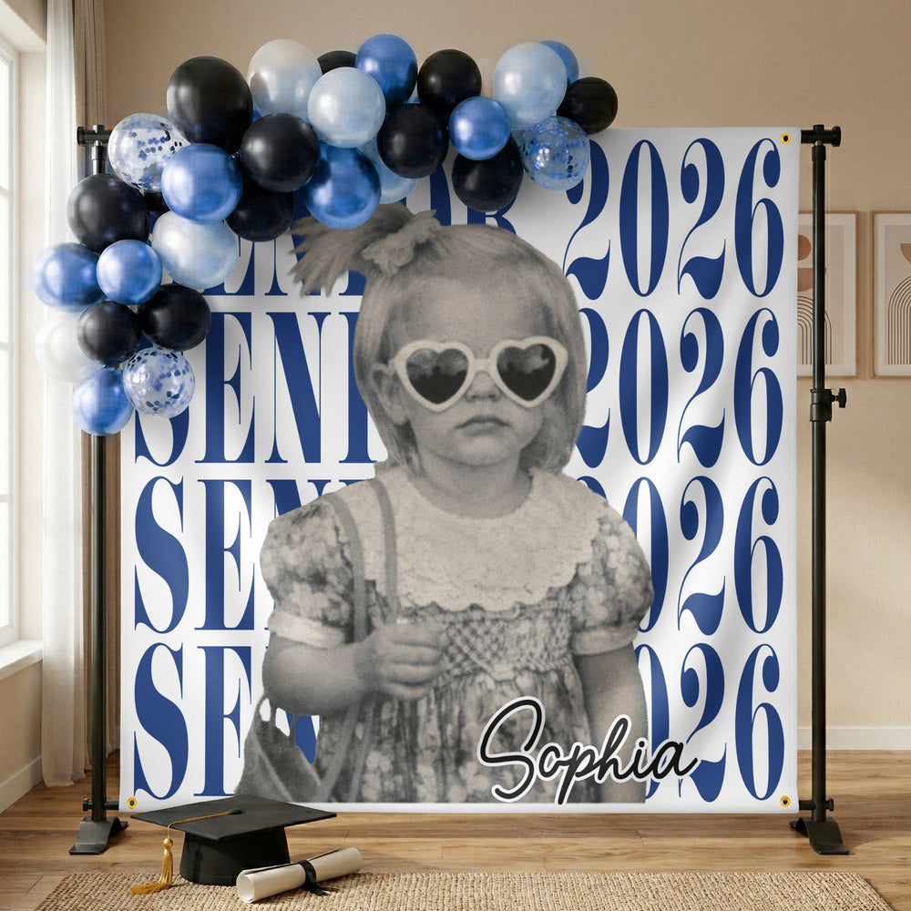 Senior Custom Vintage Photo - Personalized Backdrop