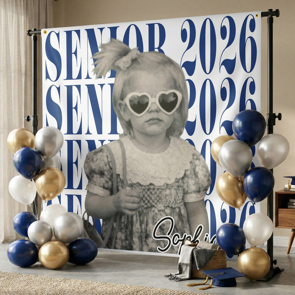Senior Custom Vintage Photo - Personalized Backdrop