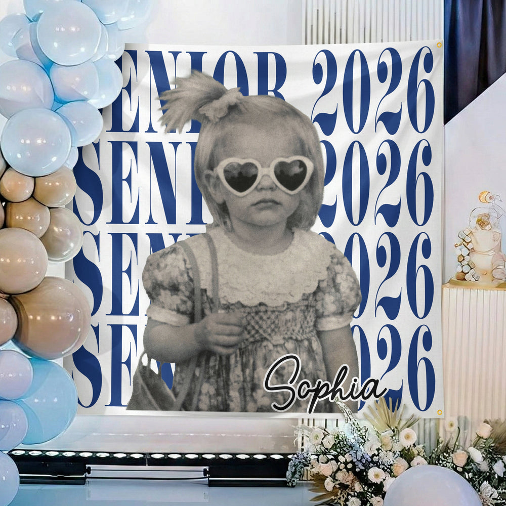 Senior Custom Vintage Photo - Personalized Backdrop