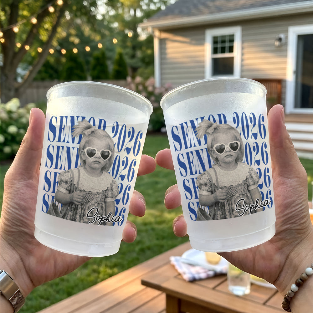 Senior Custom Vintage Photo - Personalized Cups