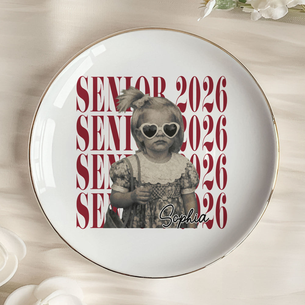 Senior Custom Vintage Photo - Personalized Jewelry Dish