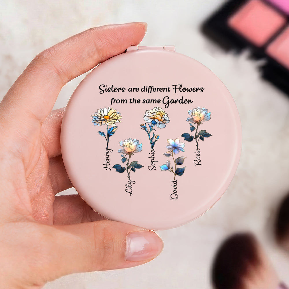 Sisters Different Flowers From The Same Garden - Personalized Mirror