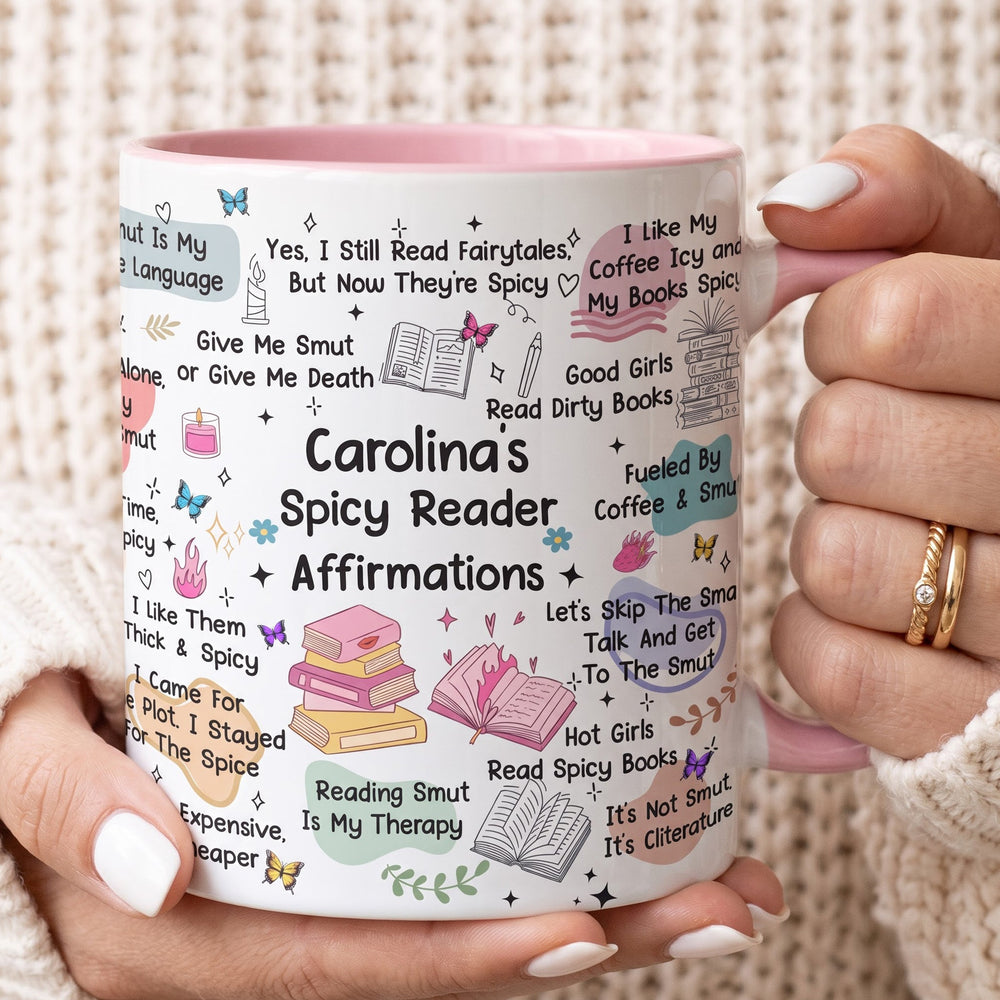 Personalized Smut Reader Daily Affirmations Ceramic Mug – Custom Book Lover & Romance Trope Coffee Mug Gift