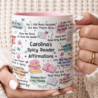 Personalized Smut Reader Daily Affirmations Ceramic Mug – Custom Book Lover & Romance Trope Coffee Mug Gift