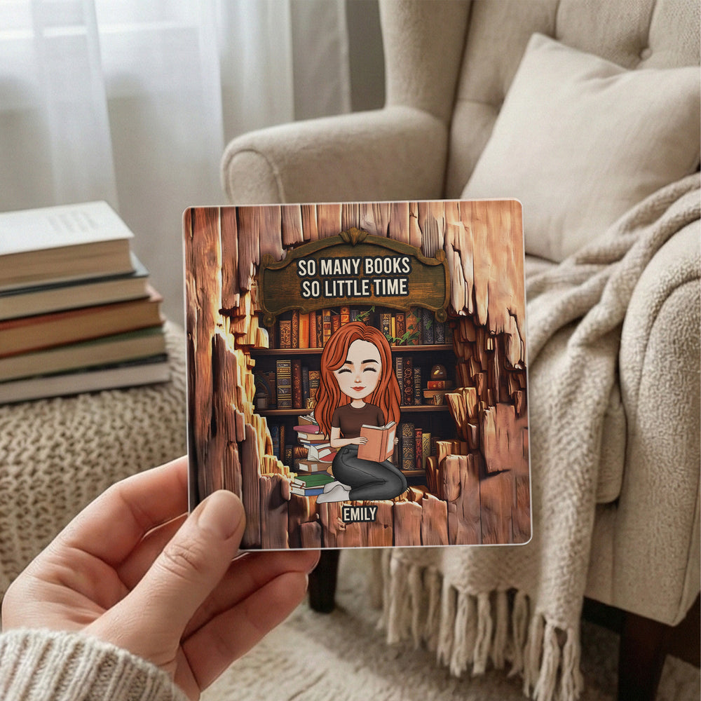 So Many Books So Little Time - Personalized Coaster