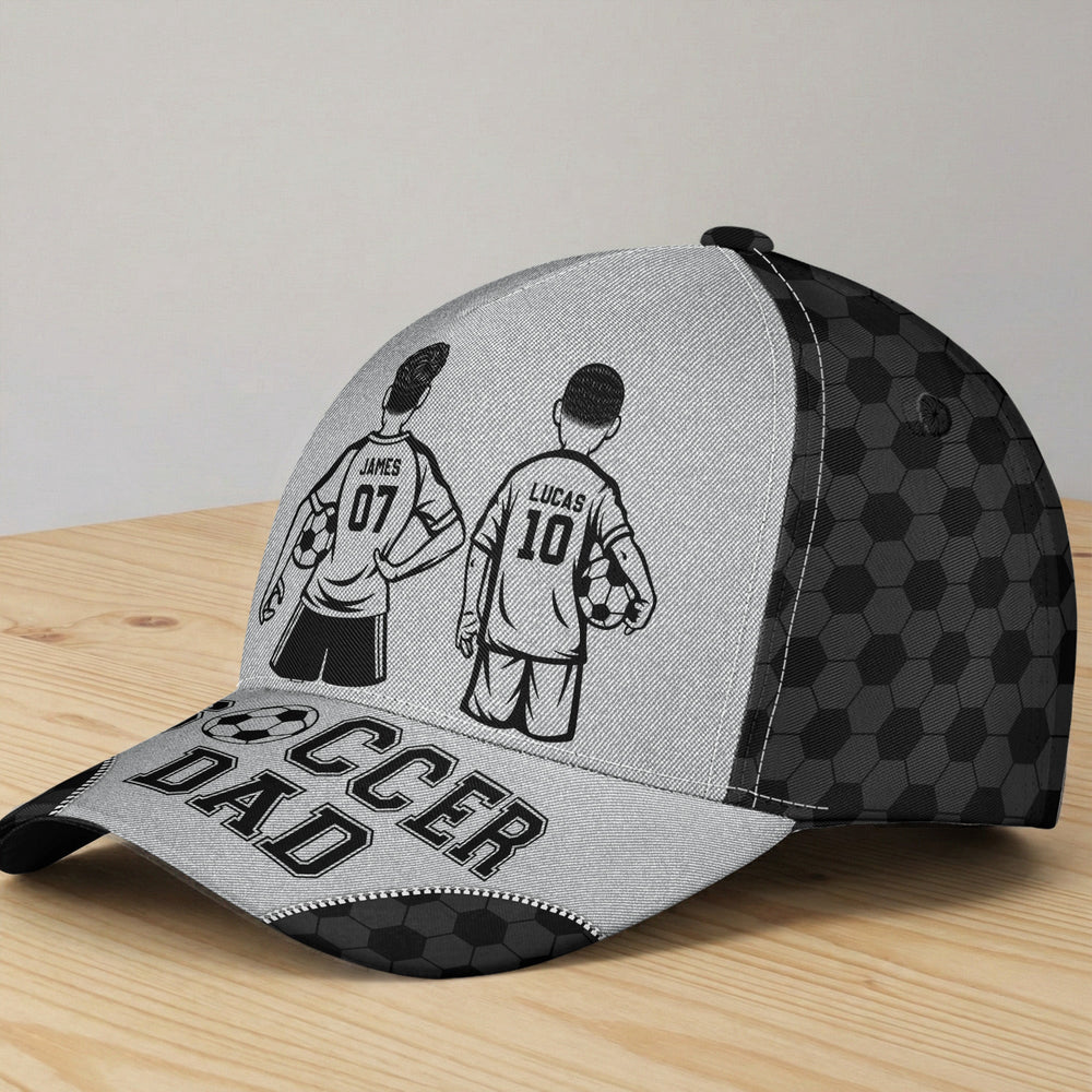 Father's Day Gifts, Soccer Dad, Grandpa - Personalized Cap