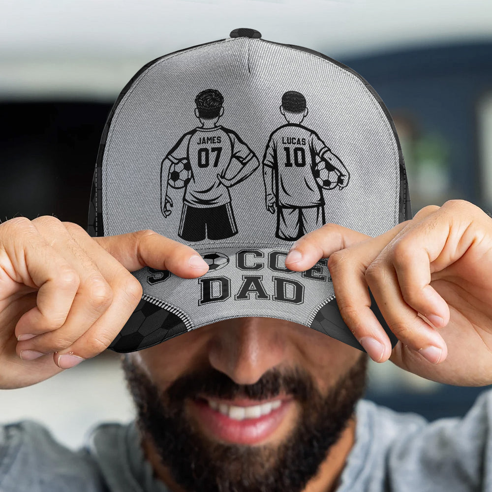 Father's Day Gifts, Soccer Dad, Grandpa - Personalized Cap