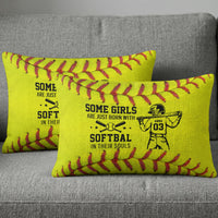 Some Girl Are Just Born With Softball In Their Souls - Personalized Pillow Cover
