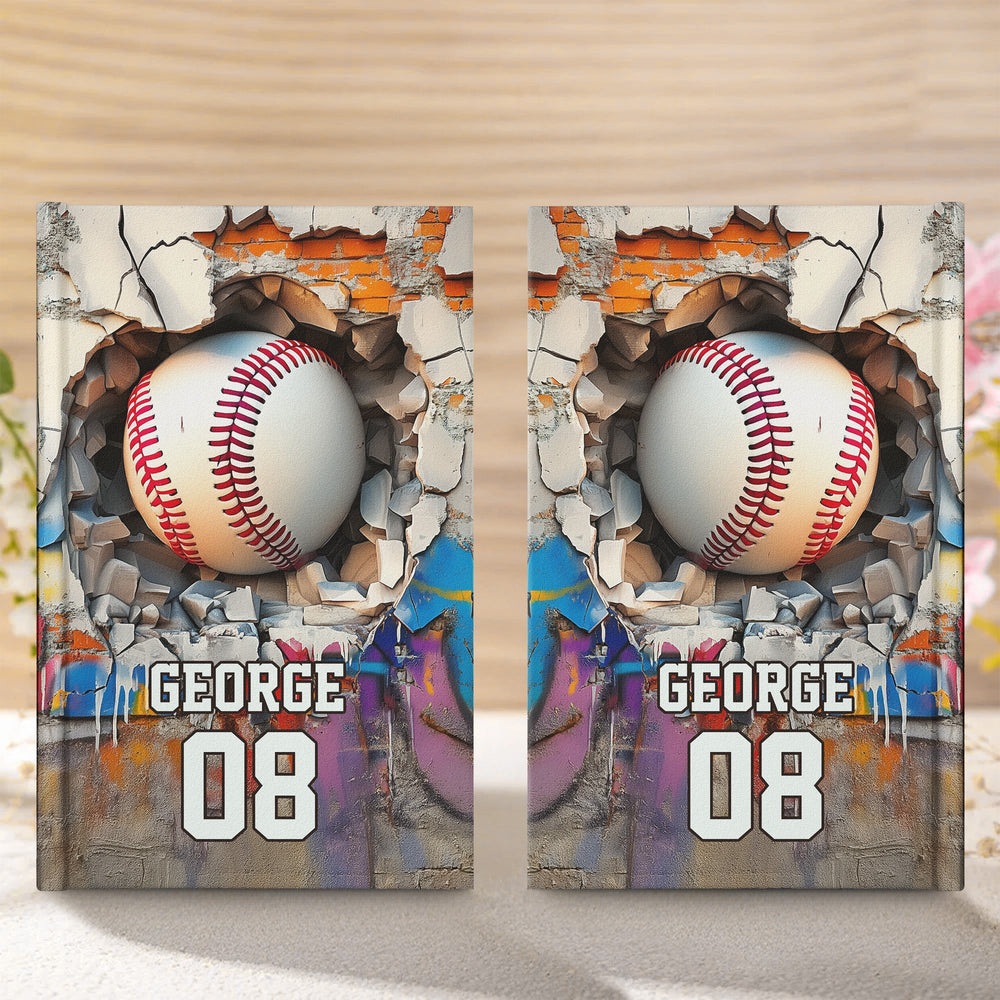 Sport Gifts For Players, Coaching, Team - Basketball, Baseball, Football, Soccer - Personalized Hardcover Journal