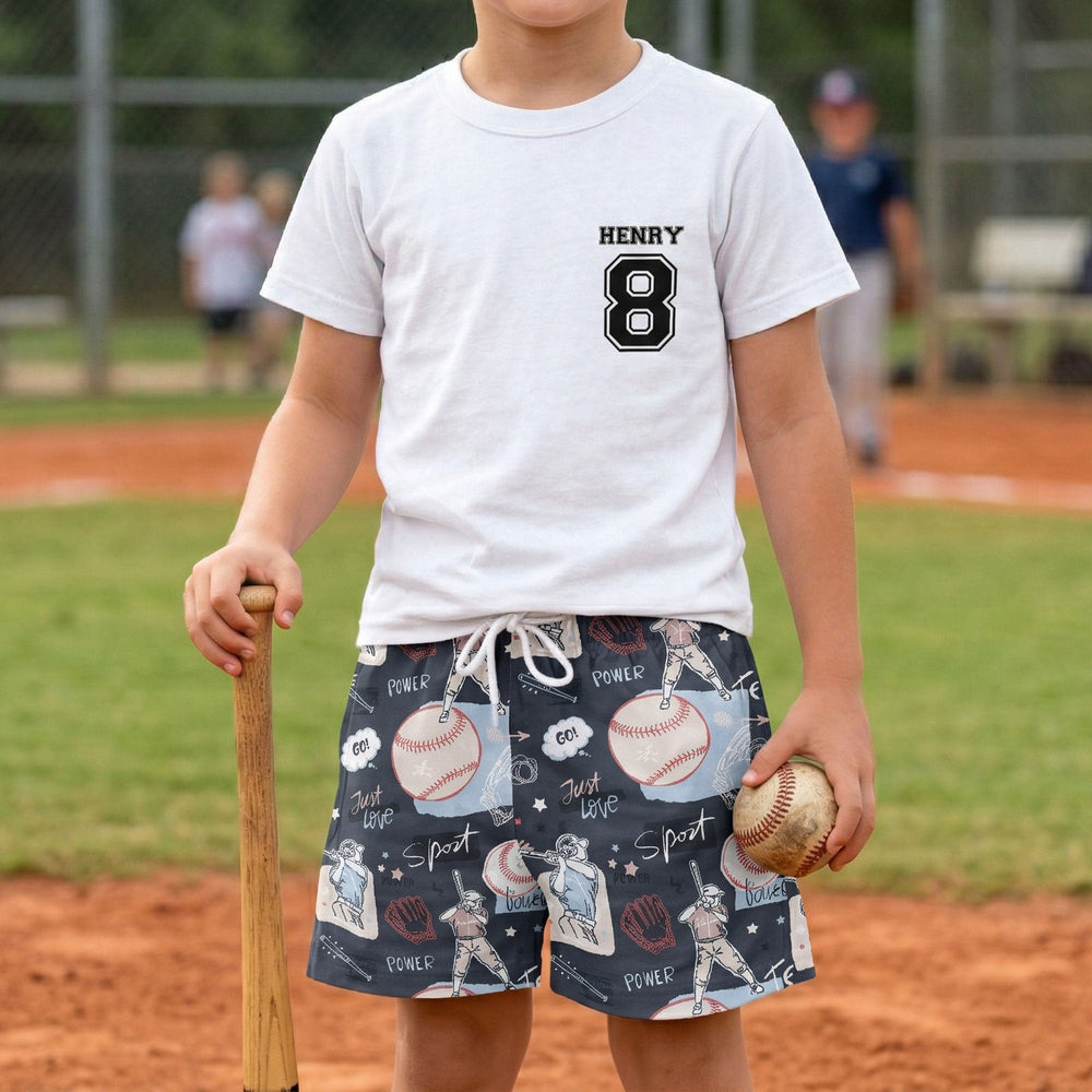 Sport Gifts For Son, Daughter Basketball Baseball - Personalized Kids Clothing Set