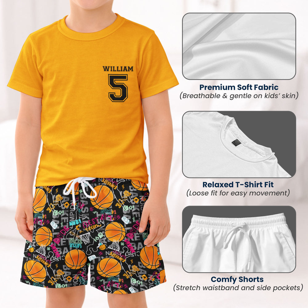 Sport Gifts For Son, Daughter Basketball Baseball - Personalized Kids Clothing Set
