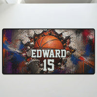 Sport Gifts For Son, Daughter Player - Basketball, Baseball, Football, Soccer - Personalized Desk Mat