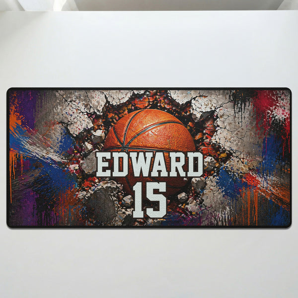Sport Gifts For Son, Daughter Player - Basketball, Baseball, Football, Soccer - Personalized Desk Mat