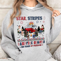 Star Stripes & Campfire Nights 250 Years Of Freedom Camping Crew - Personalized Shirt